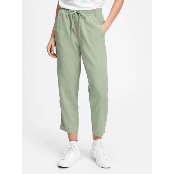 Banana Republic Pants - Banana Republic Pants Women Small Light Green Linen Pull On Elastic Waist Comfy